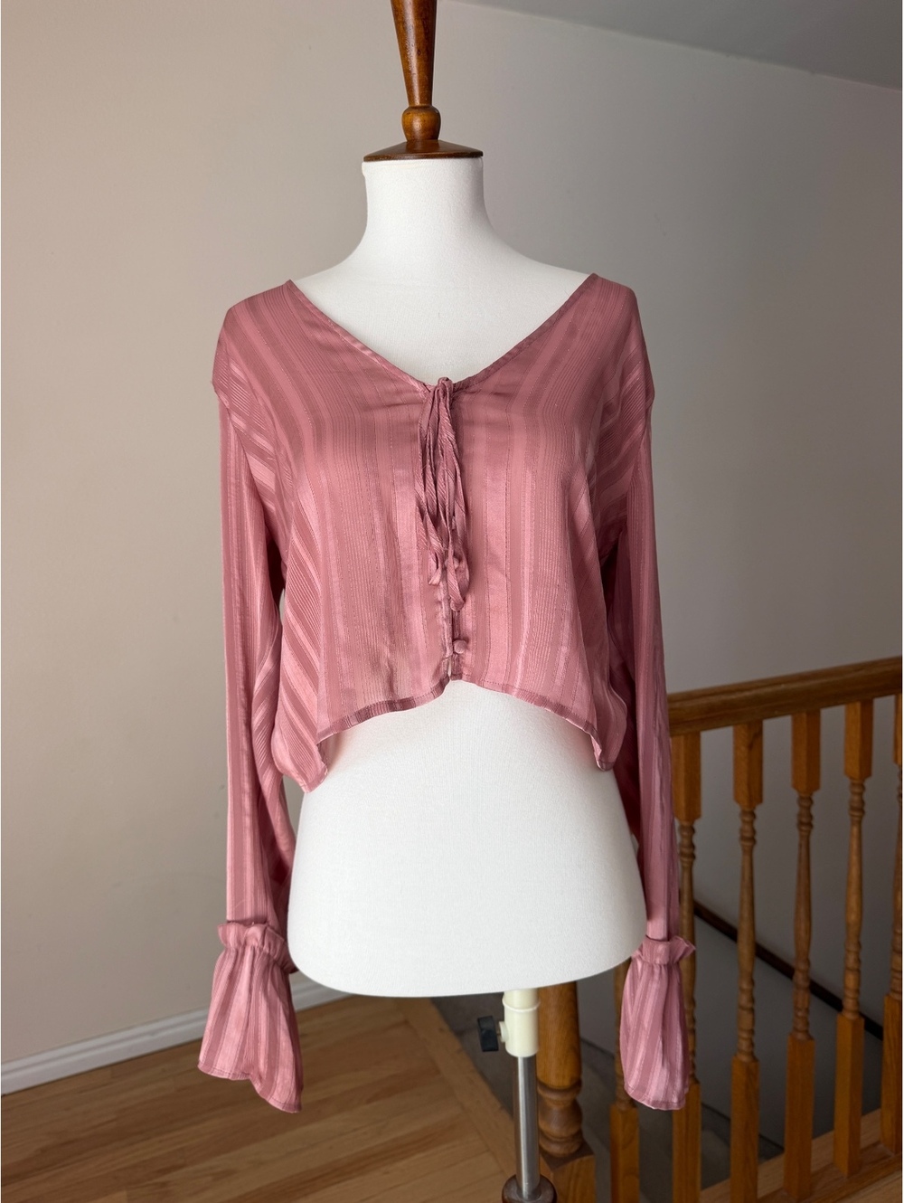 Pink Boho Vintage Style Blouse - Size US M Women’s